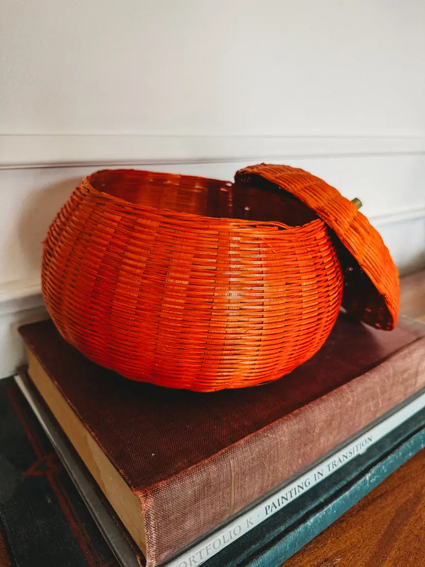 Woven Wicker Pumpkin