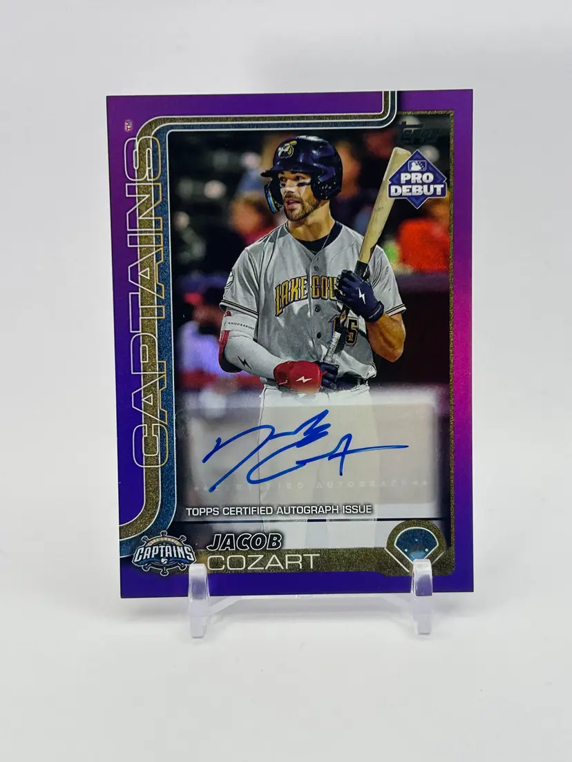 Jacob Cozart - 2025 Topps Pro Debut Purple Foil Auto /299 - Los Angeles Angels #19 Prospect