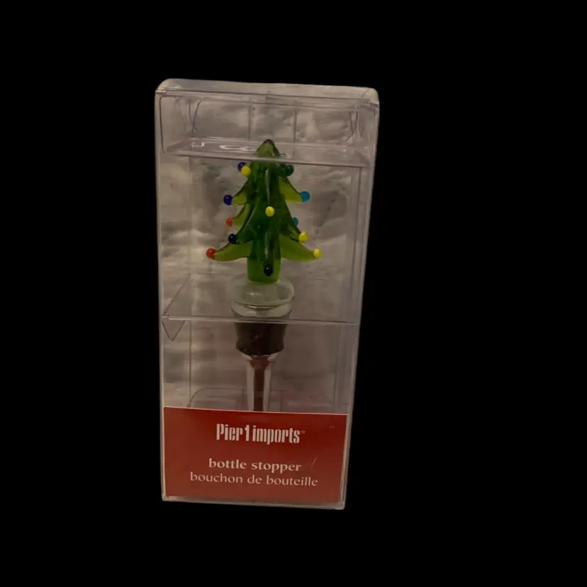 Pier 1 Imports Christmas Tree Bottle Stopper 1 1/2 X 4 1/4 Inches