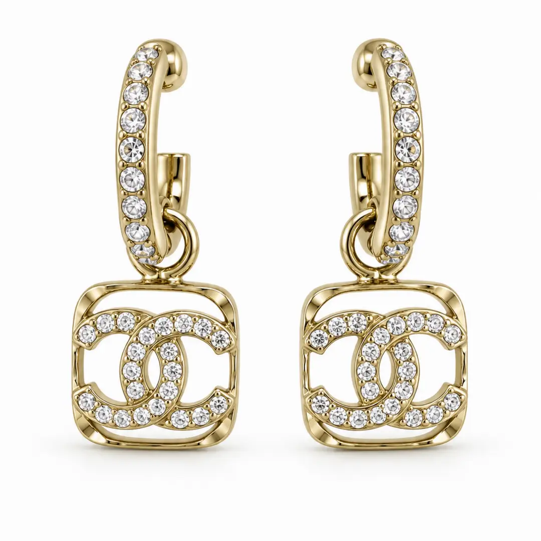 Chanel Hoops Lt Gold & Strass