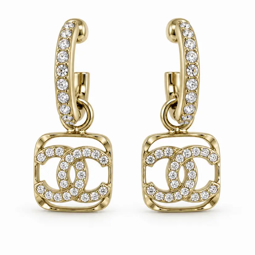Chanel Hoops Lt Gold & Strass