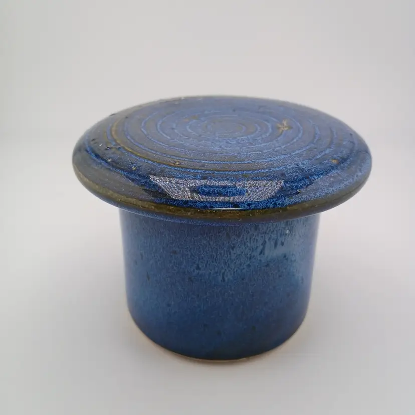 Signed studio pottery butter bell