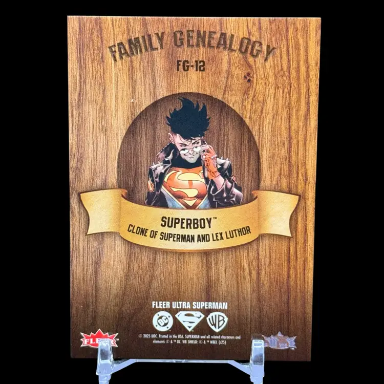 2025 UD Marvel Fleer Ultra Superman Family Genealogy Superboy FG-12