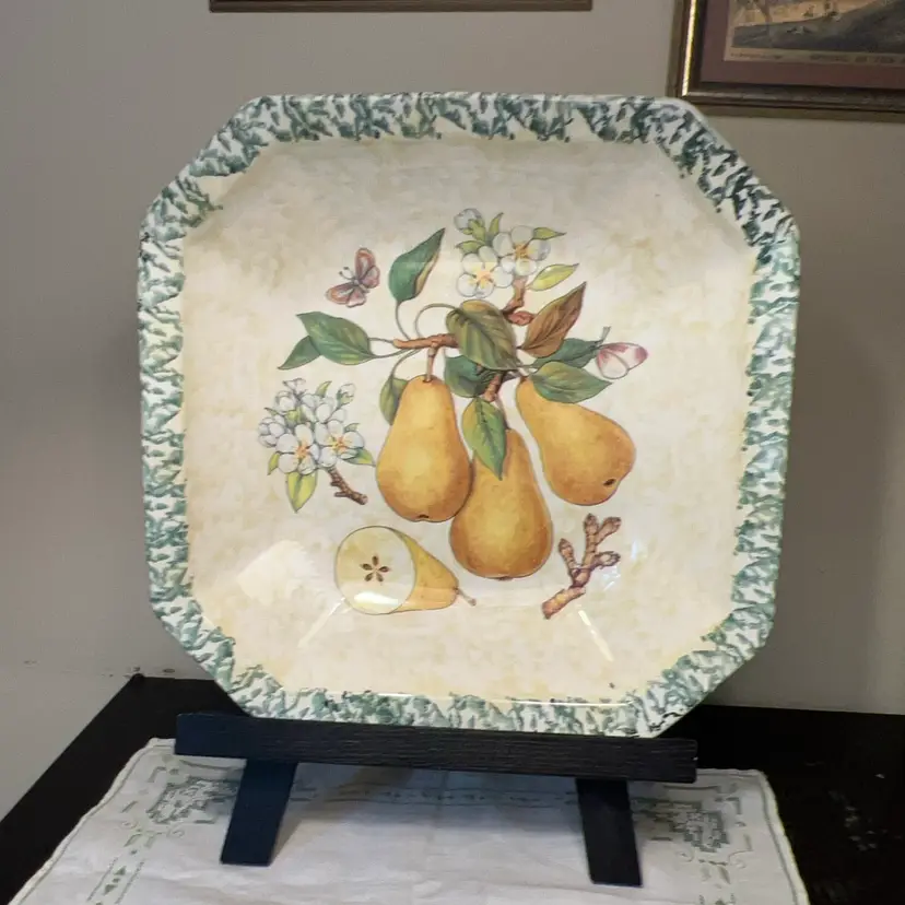 Vintage Made In Italy For Himark Square Pasta Bowl 13” x 13” x 3”