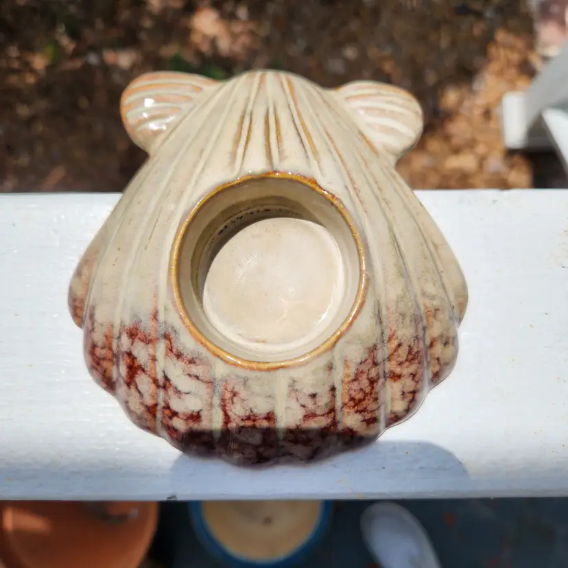 Seashell Candle/Tealite Holder Vintage 4 1/4"