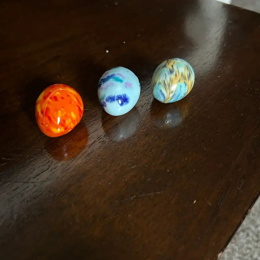 3 Small Painted Eggs