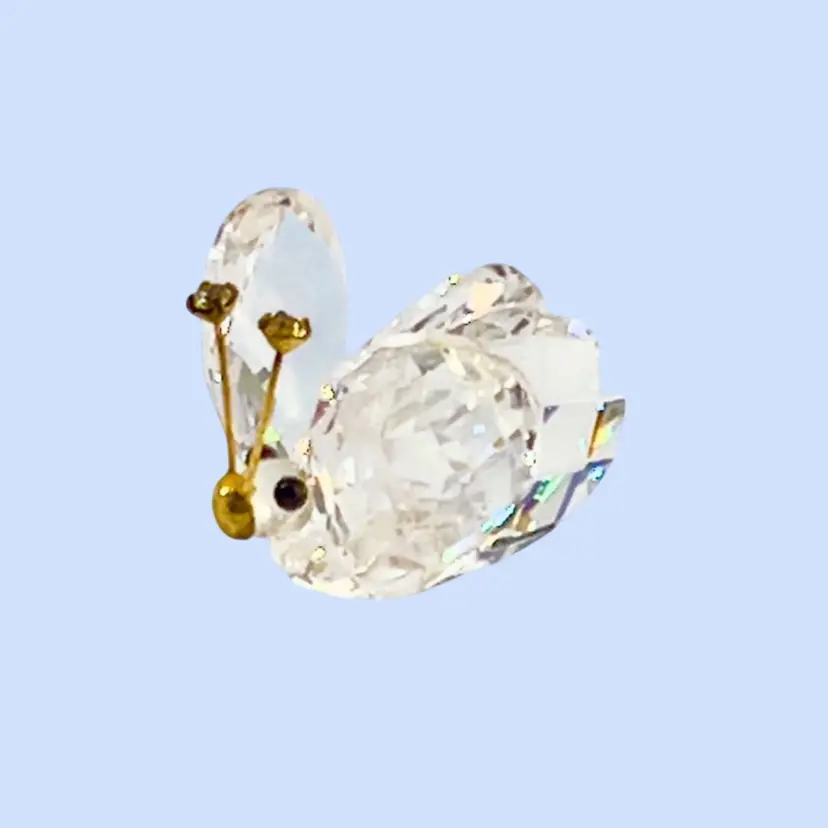 #124- Vintage Miniature Crystal Butterfly Bug Figurine Swarovski Crystal Retired  USA