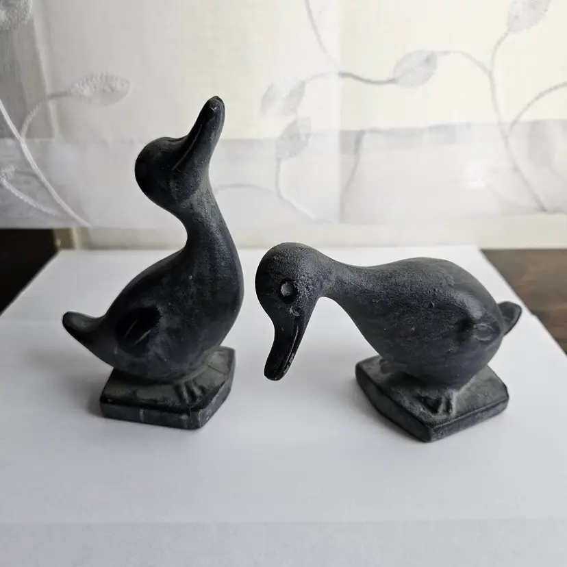 Vintage Cast Iron Door Stops Ducks Metal Crafters Virginia