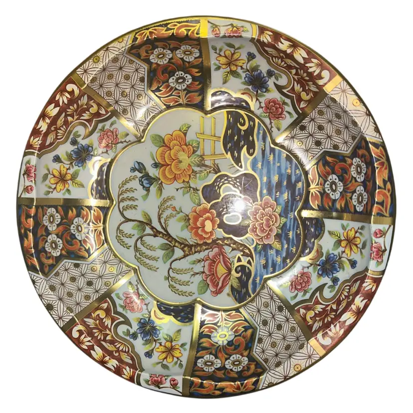 Daher Floral Metal Bowl 1.5” T X 10.25”D - England