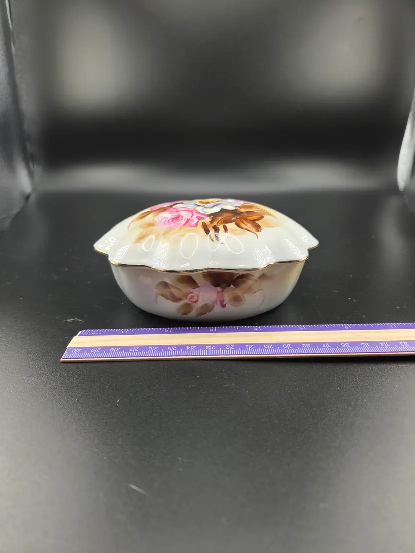 Floral 1940s-50s Trinket Box