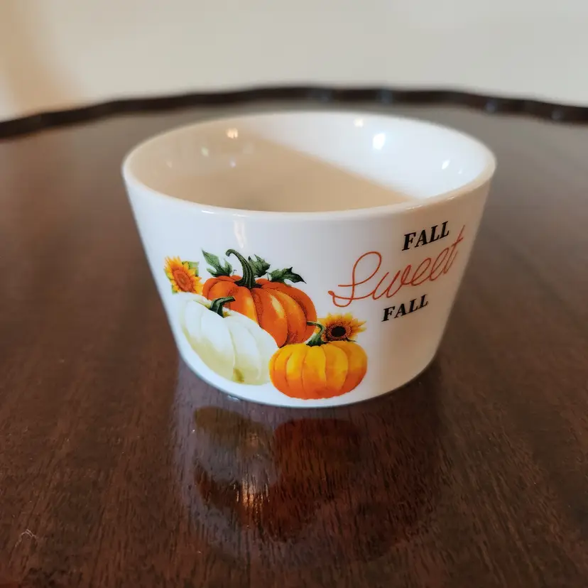 Ramekin w/Fall Decor 3"x2"