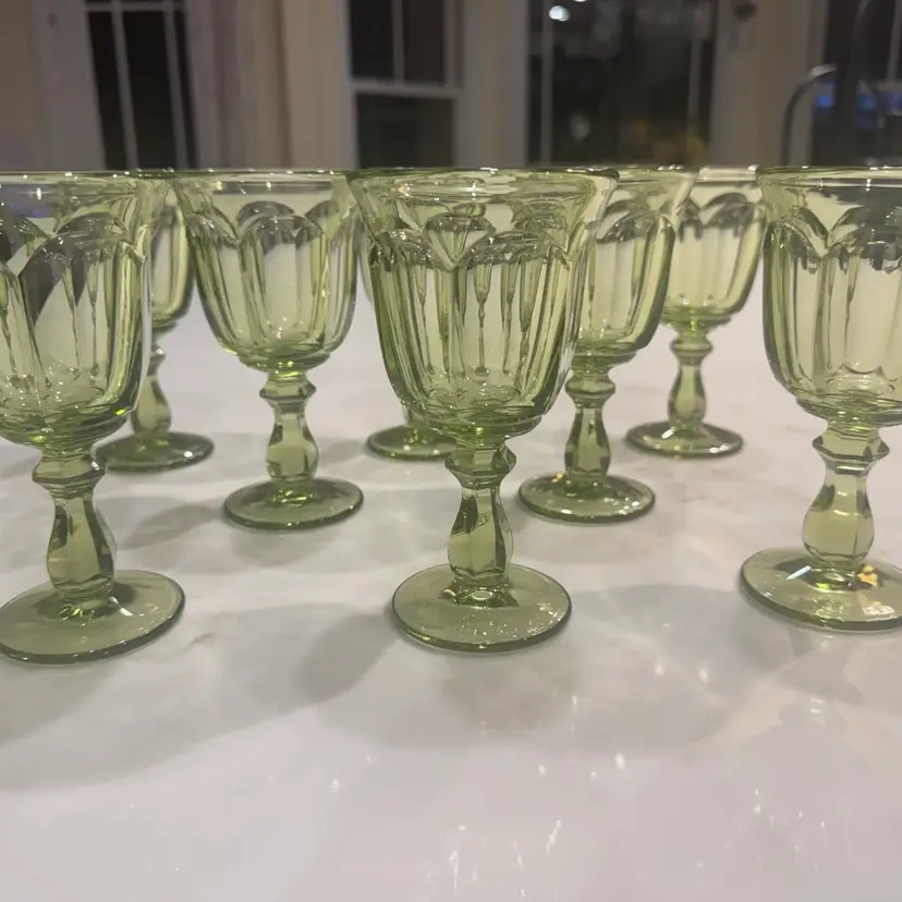 Vintage Imperial Old Williamsburg Verde Cordial Glasses – Set of 8