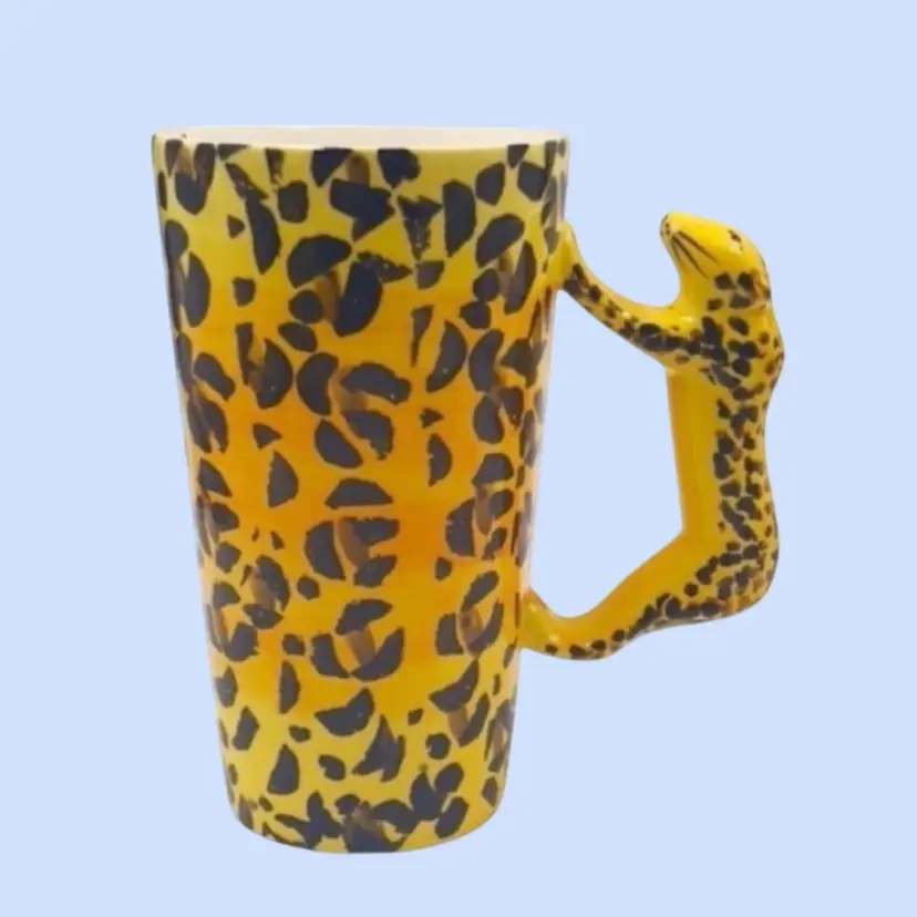 #140- Cheetah Latte Cup Coffee Mug 
Animal Print Spots
