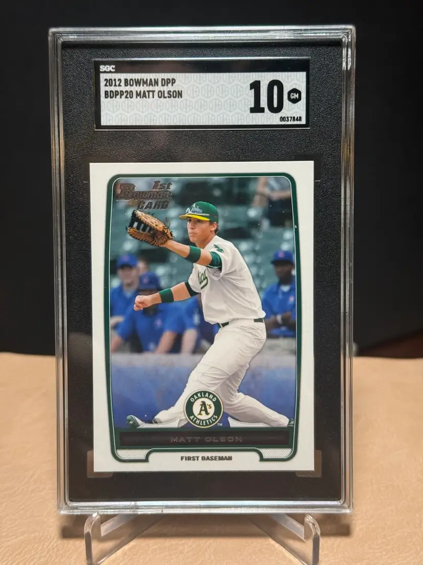 MATT OLSON 2012 Bowman Draft Picks & Prospects #BDPP20 SGC 10 Athletics Atlanta Braves