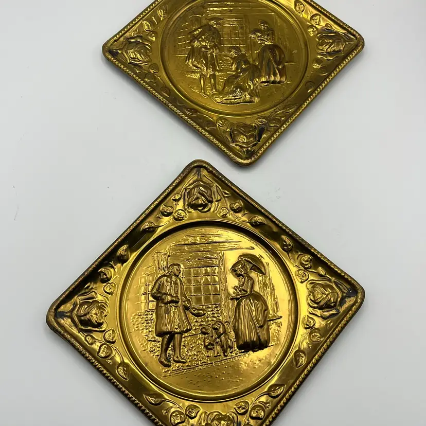 Brass Relief Square Wall Hangings