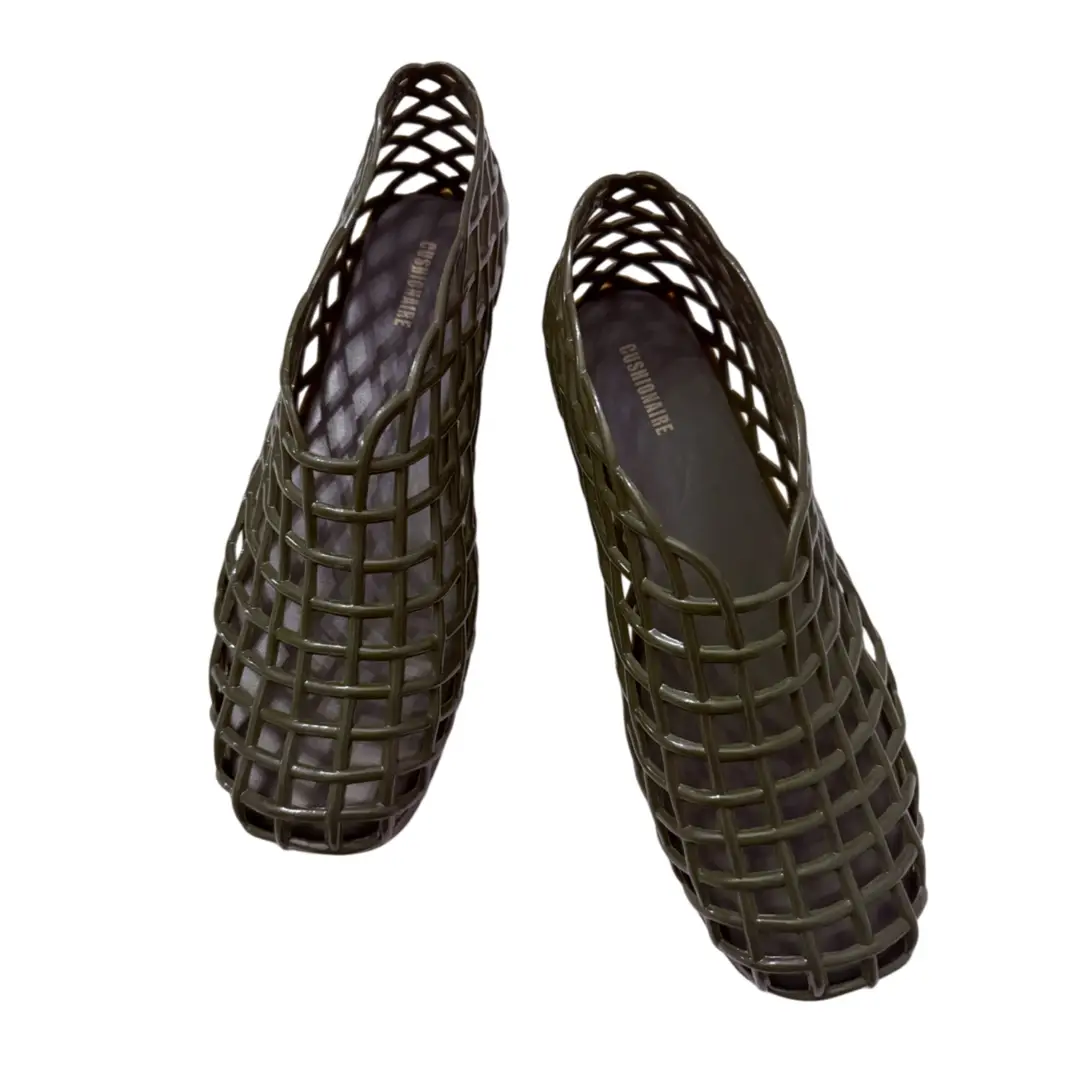 Cushionaire Olive Green Woven Flats