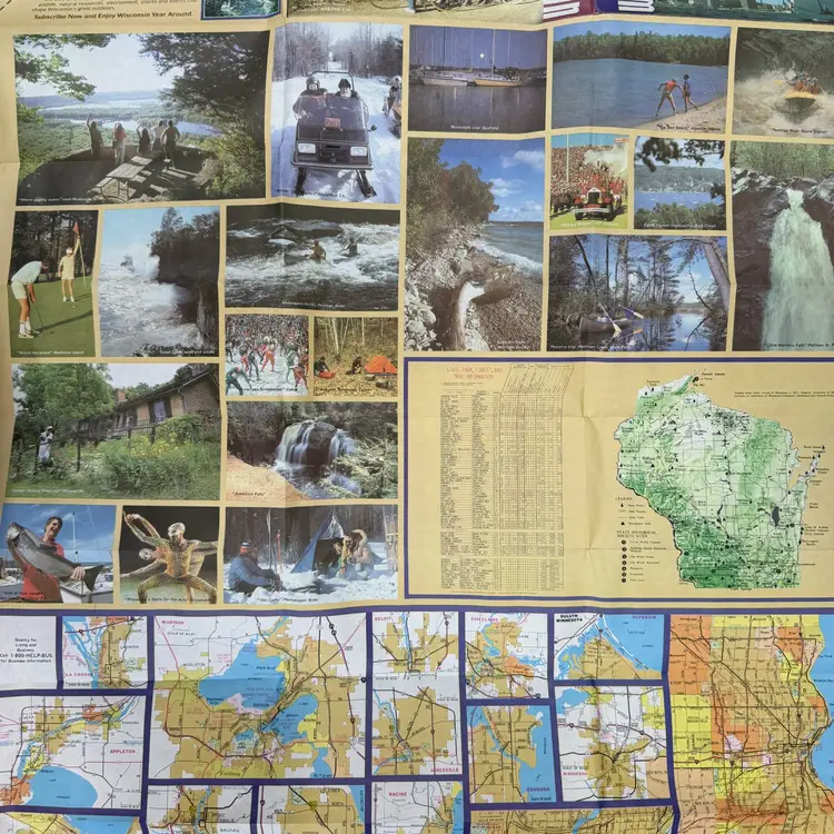Map - Wisconsin 1987-88 Vintage