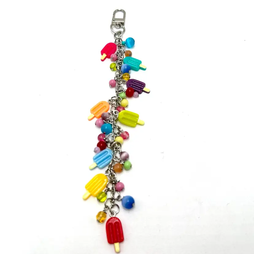 Popsicle Charm Multicolor Bag Purse Charm 8” L
