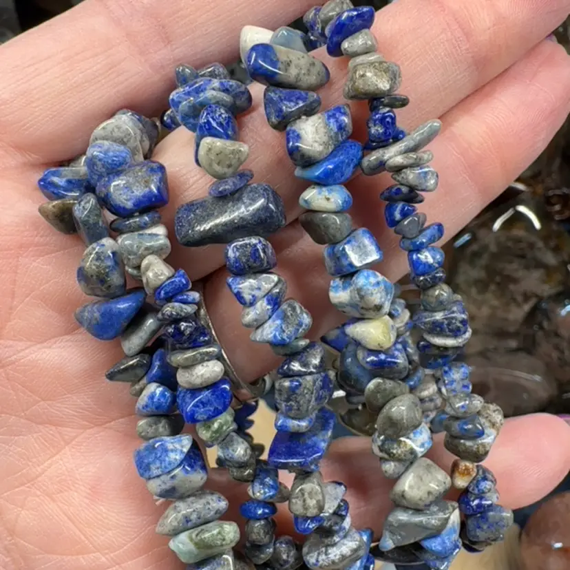 Lapis Chip Bracelet