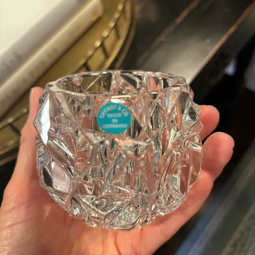 Tiffany & Co.  Cut Crystal Rock Votive