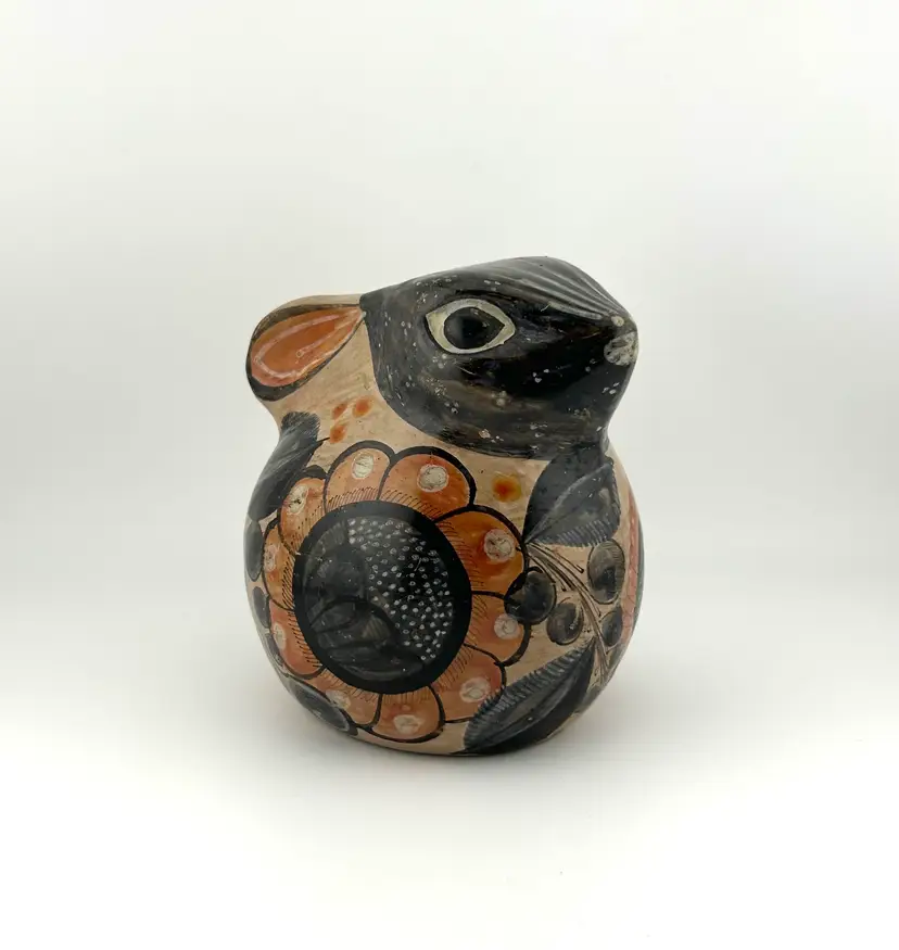 Vintage Tonala Pottery Rabbit 3.5”x 4.75”x 4.75”