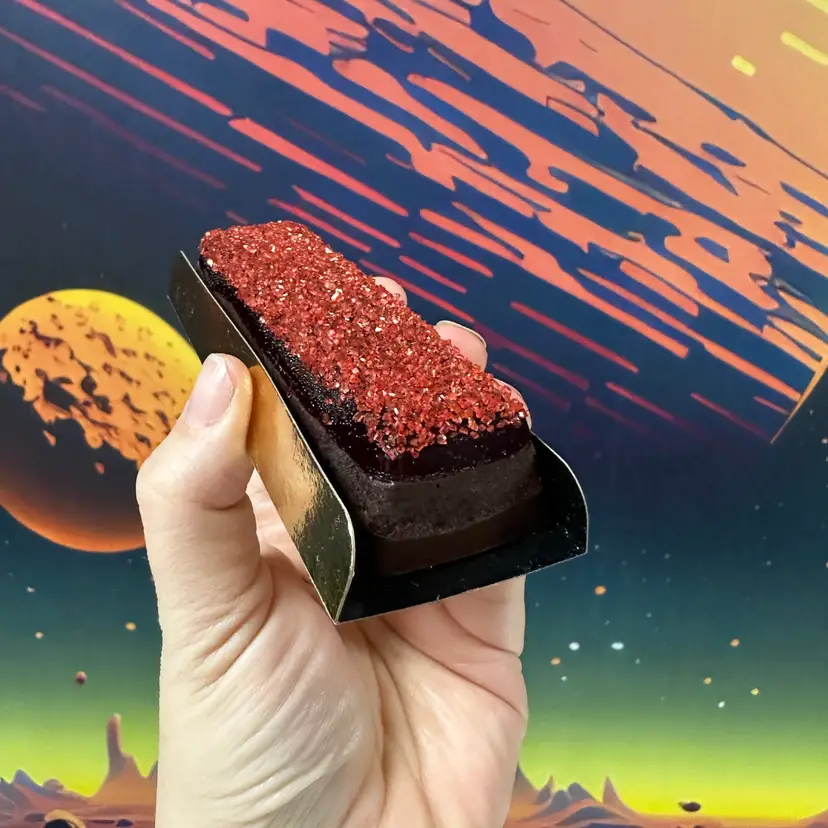 😱OMG Bar “Bewitched Ruby” Raspberry Truffle Layered Confection Bar