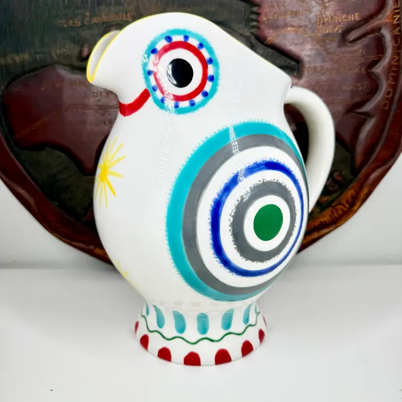 The Cellar: Exclusive Abstract Large Happy Owl Pitcher. 2004. 10”x 10”