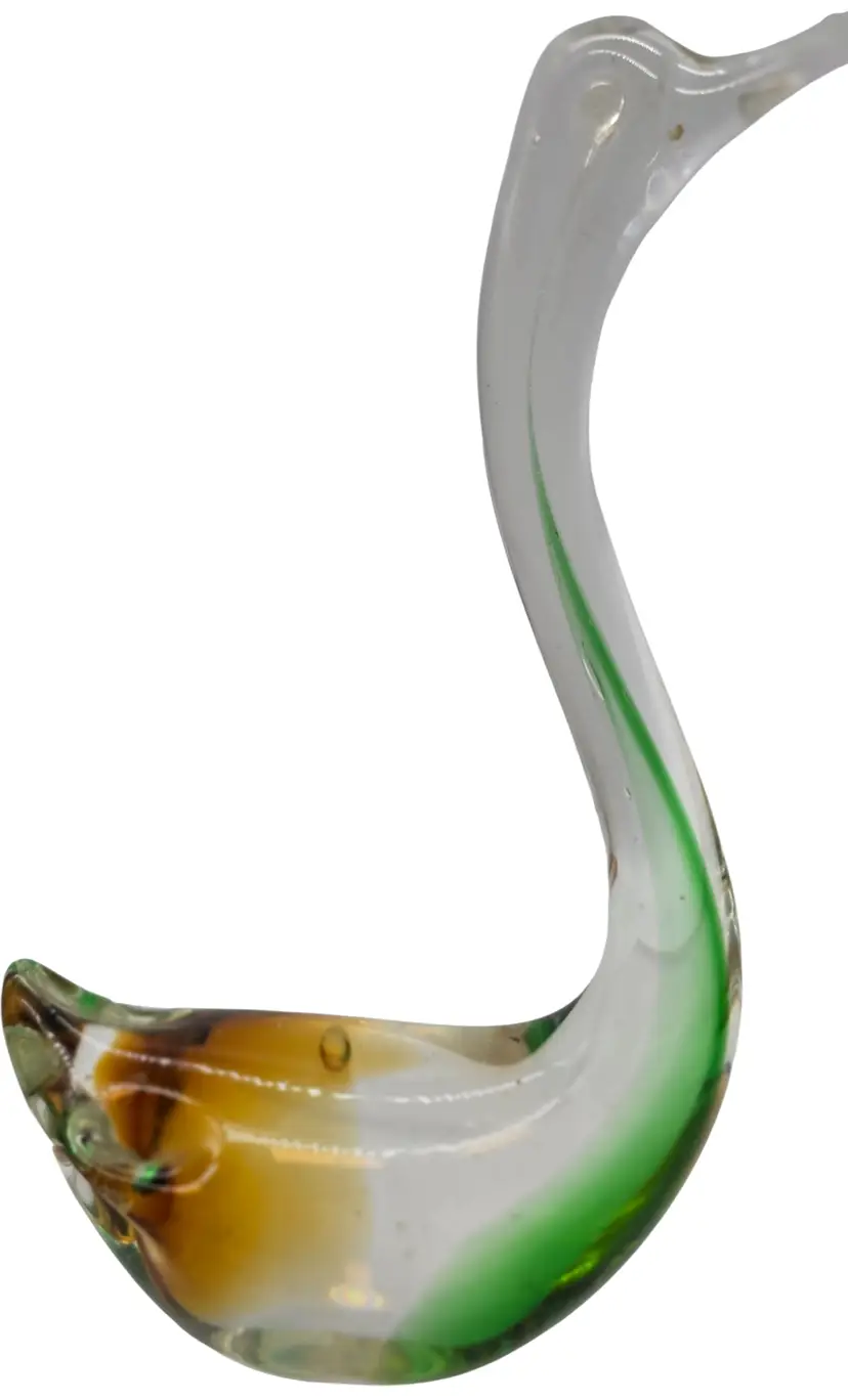 MCM GLASS SWAN FIGURE