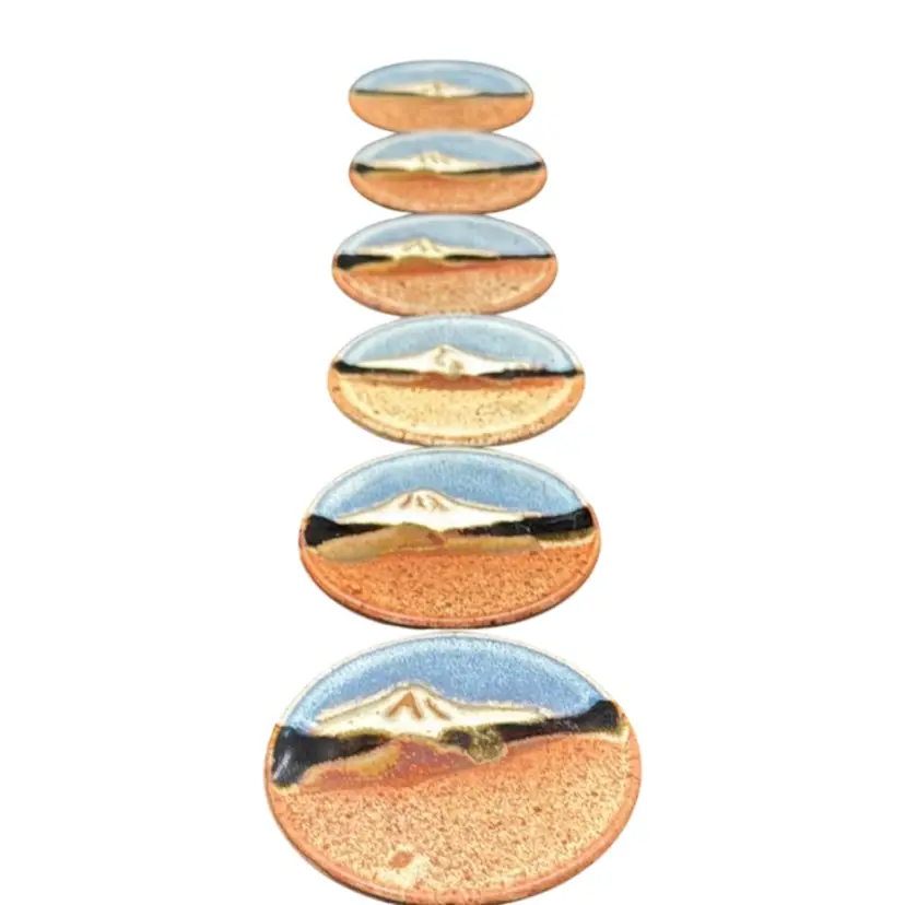 Canyon Creek Pottery Coasters, A Set Of Six