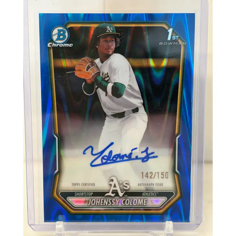 2026 Bowman Chrome 1st Johenssy Colome Blue Lava Refractor Auto /150 Athletics