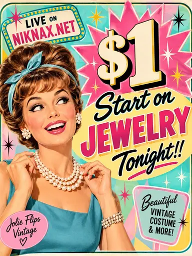 $1 STARTS ON ALL CURATED JEWELRY PIECES!