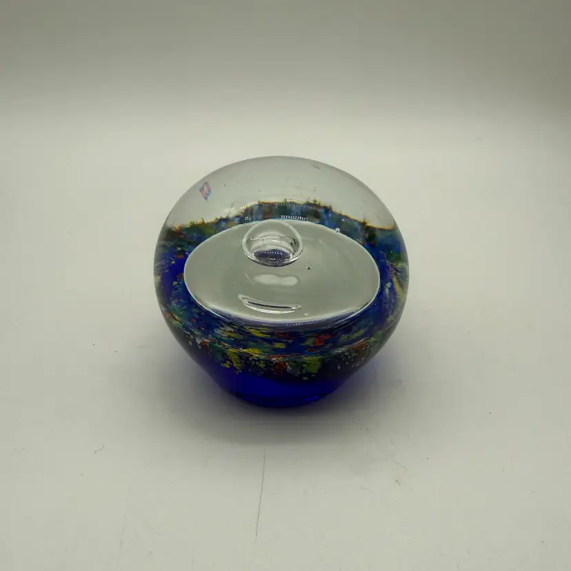 Vintage Dynasty Gallery Multicolor Art Glass Paperweight