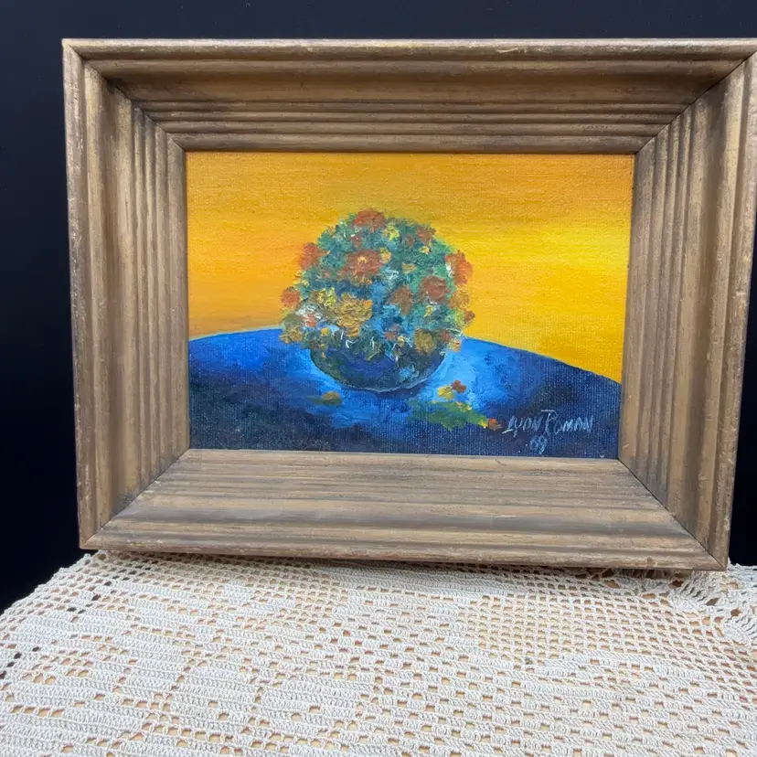 🐞Vtg MCM Floral Still Life Oil Painting – Signed