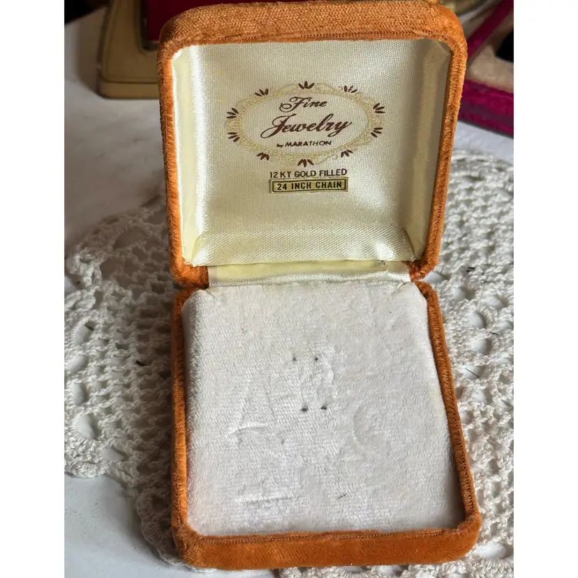 Vintage Orange Jewelry Box