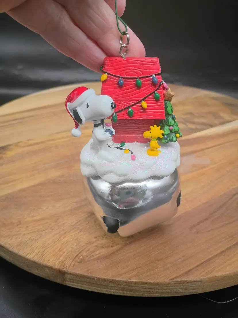 Peanuts Snoopy and Woodstock  Sleigh Bell Ornament 2011 .