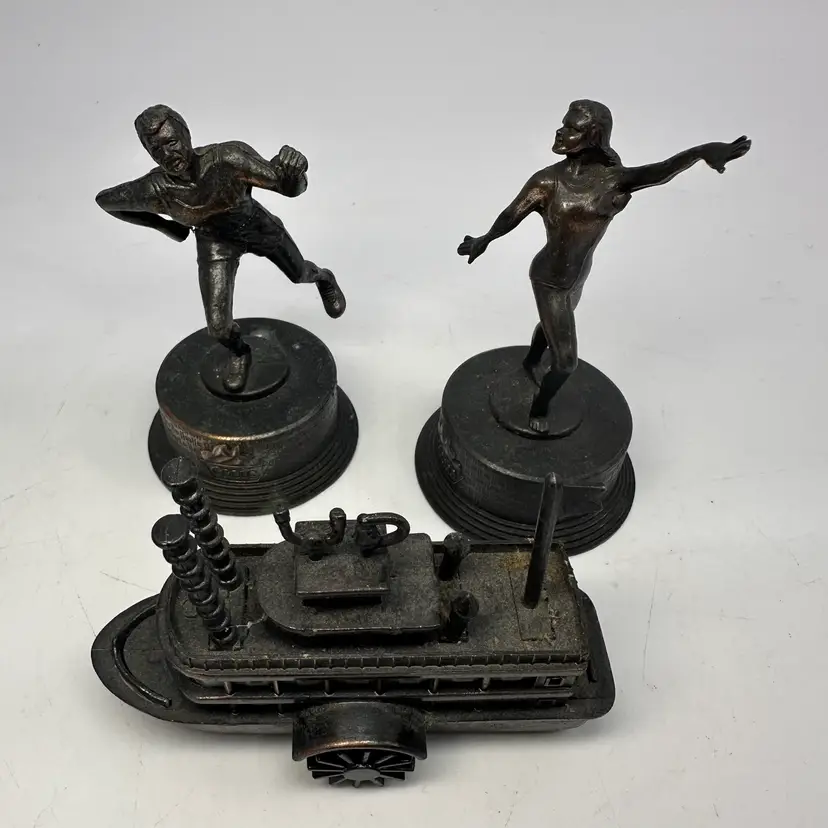 Pick 1-Vintage Bronze Olympic Game Runners & Steam Boat Pencil Sharpeners