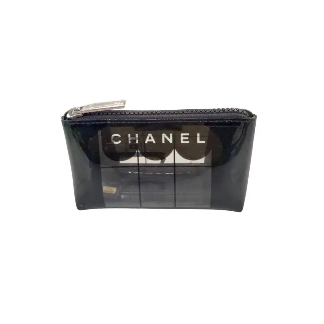 Chanel Vintage Coco Window Vinyl Cosmetic Pouch