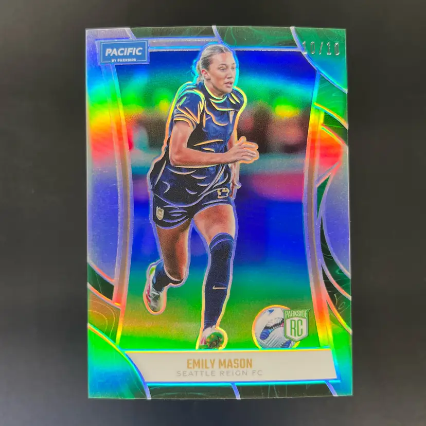 Emily Mason 2025 Parkside Pacific Green /10 Seattle Reign Soccer Card