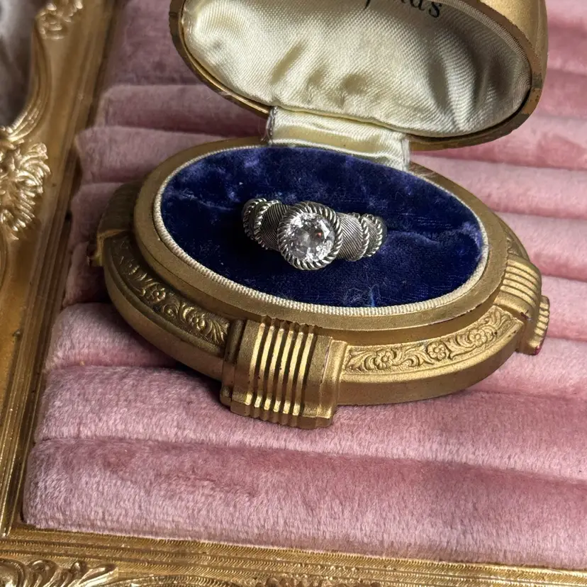 Judith Ripka Sterling Silver Cz Ring Size 9