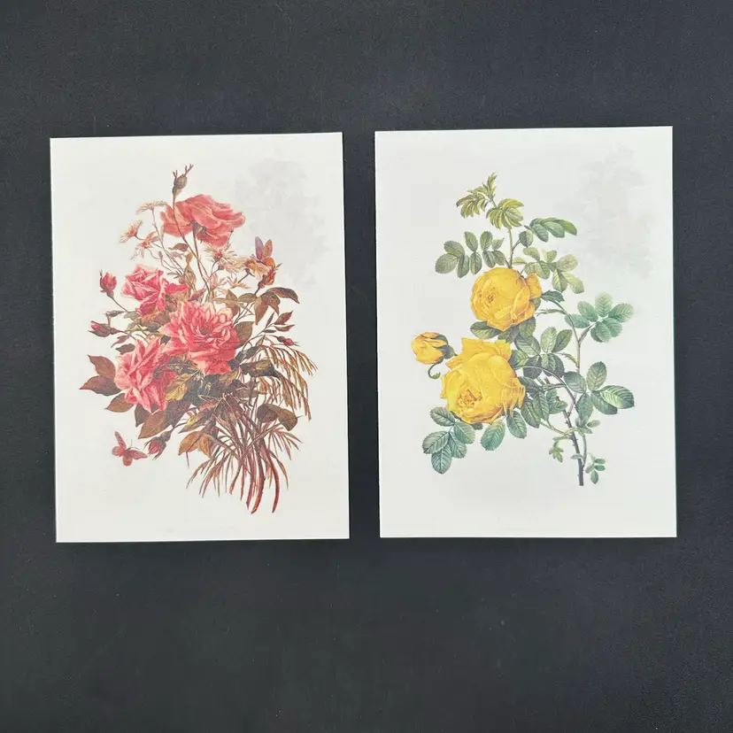 “Floating Roses” Velum Paper Greeting Cards, Set Of 2, Laurel Ink Publishing