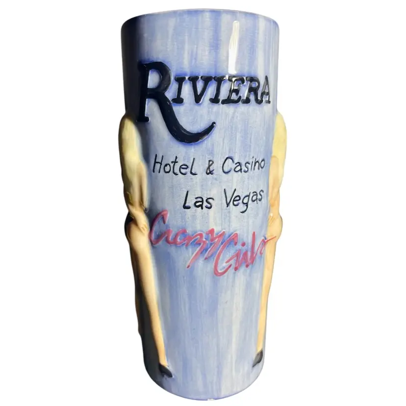 Vintage Riviera Crazy Girls Tiki Mug Las Vegas Hotel and Casino Ceramic