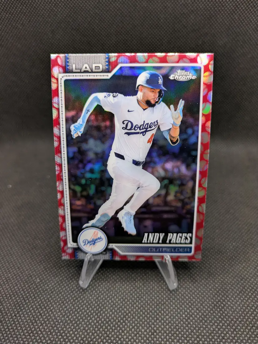 Andy Pages 2026 Topps Chrome Baseball Seams #10 - Los Angeles Dodgers