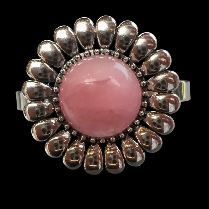 Pink Stone Cabochon Bracelet