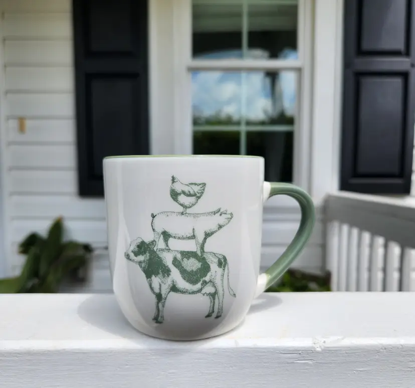 Chicken, Pig & Cow Mug (New) 4"tall